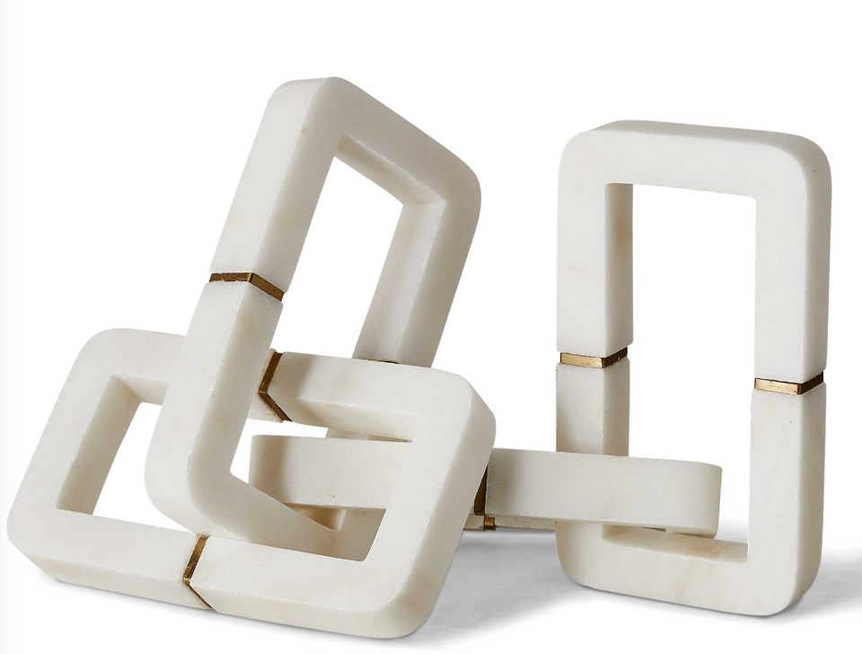 CHAIN FOUR - WHITE MARBLE