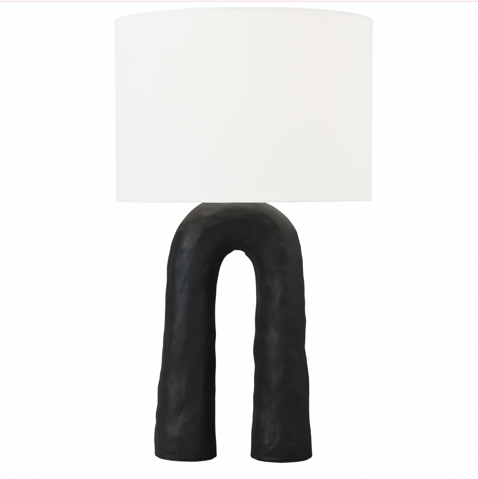 CERAMIC BLACK TABLE LAMP