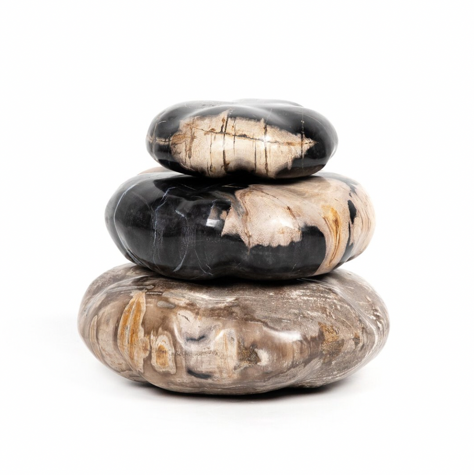 Wood Organic Set of 3 Sculpture